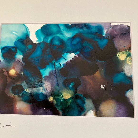 New Original Signed Artwork Alcohol Ink on Paper - Picture 3 of 6